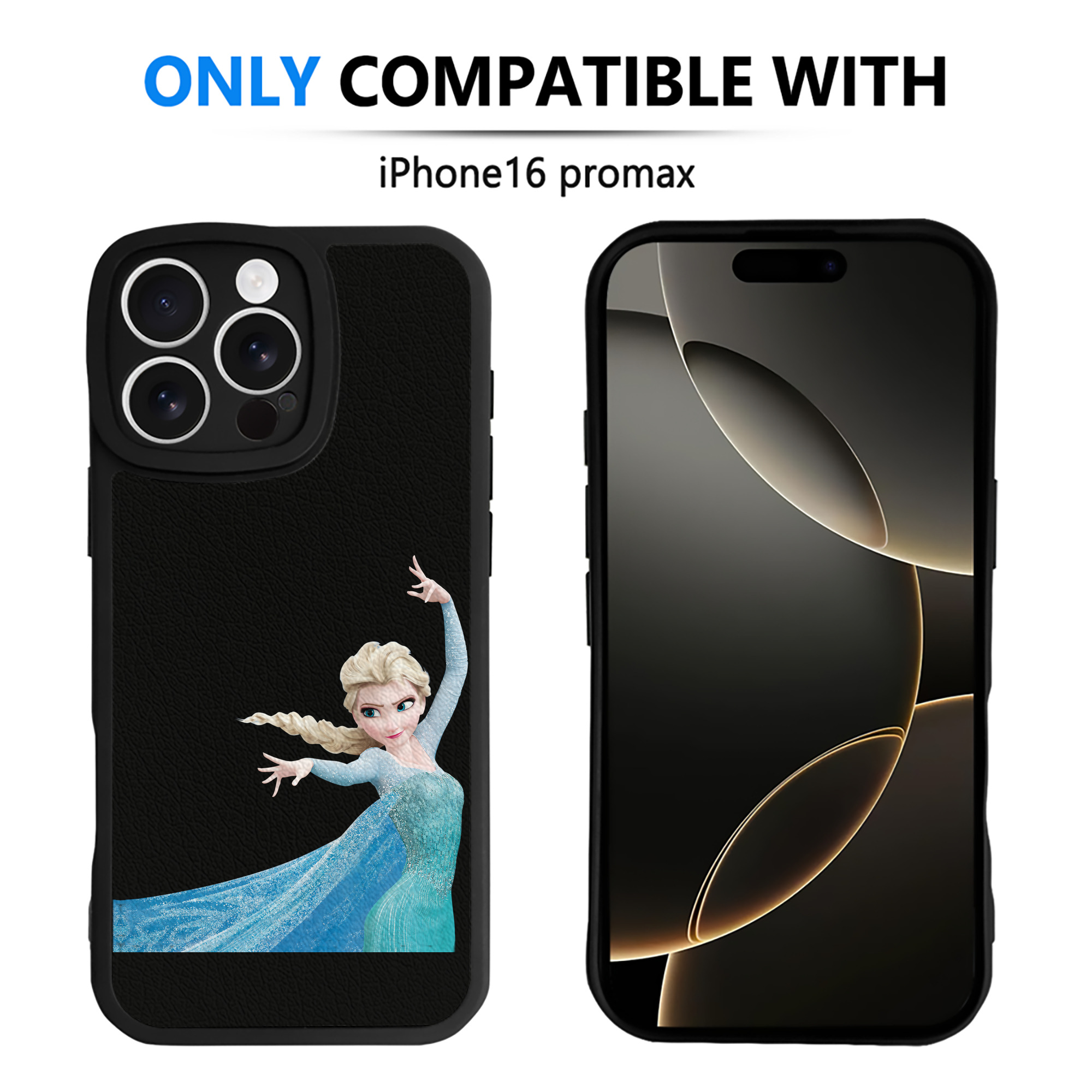 （画像用） アナと雪の女王 アンナ エルサ Frozen Anna Elsa 【iPhone 16シリーズ対応】シリコンスマホケース（レザー調） 材質：シリコン